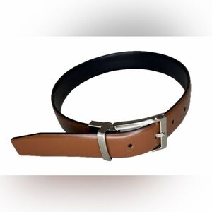 Johnston & Murphy Kids' Reversible Tan and Navy Blue Belt
